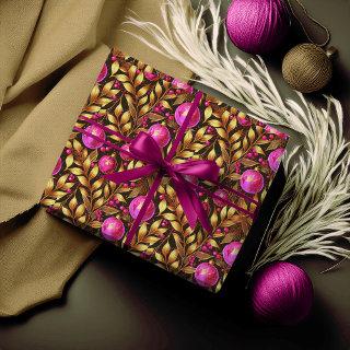 Magenta Gold Christmas Pattern#29 ID1009