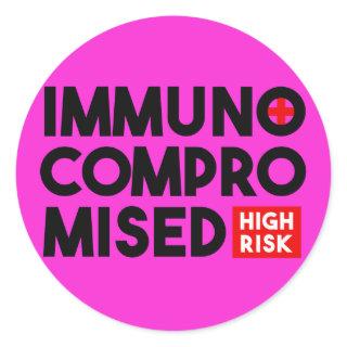 Magenta Immunocompromised High Risk Classic Round Sticker