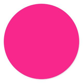 Magenta Red-Purple Color Only Visual Identifiers Classic Round Sticker