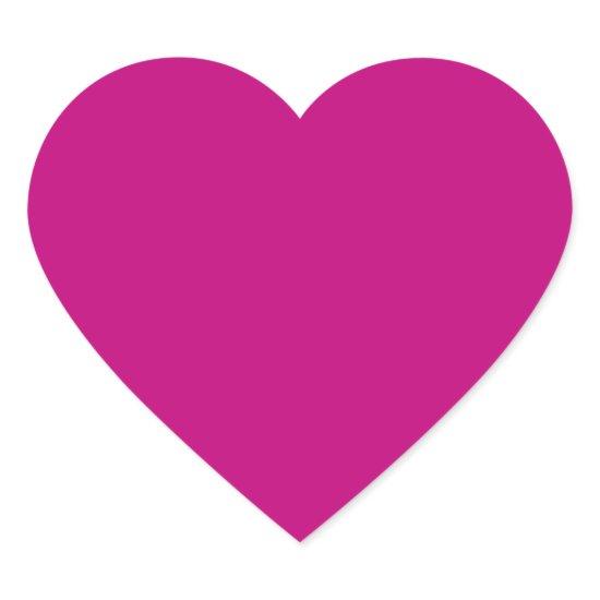 Magenta (solid color)  heart sticker