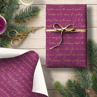 MagentaGold Christmas Typography Pattern#36 ID1009