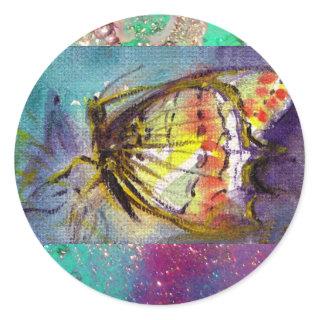 MAGIC BUTTERFLY CLASSIC ROUND STICKER