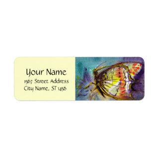 MAGIC BUTTERFLY IN BLUE Ivory Label