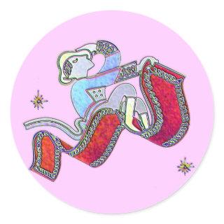 Magic Carpet Ride Classic Round Sticker