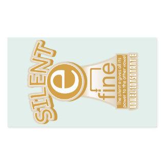 Magic e rule PHONICS learning English Rectangular Sticker