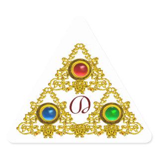 MAGIC ELFIC TALISMAN /GOLD TRIANGLE MONOGRAM TRIANGLE STICKER