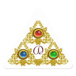 MAGIC ELFIC TALISMAN /GOLD TRIANGLE MONOGRAM TRIANGLE STICKER