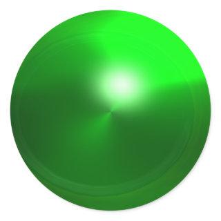 MAGIC EMERALD , bright vibrant green Classic Round Sticker