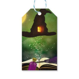 Magic Hat & Magical Spell Book Whimsical Party Gift Tags