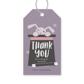 Magic Show Bunny Birthday Party Thank You Gift Tags