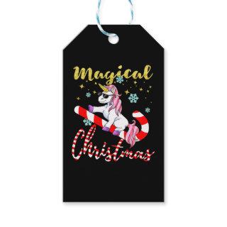 Magic Unicorn for Christmas with Glitter Gift Tags