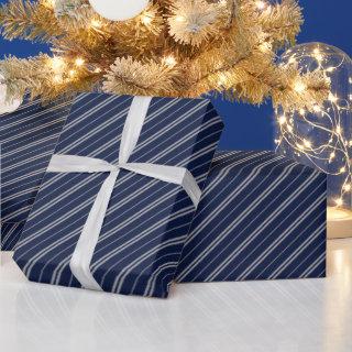 Magical Blue Grey School Stripes Pattern