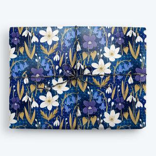 Magical Blue Illustrated Spring Floral