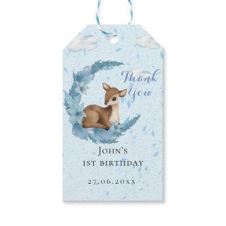 Magical Blue Little Bambi clouds dust Birthday Gift Tags