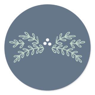 Magical Christmas Mistletoe ID441 Classic Round Sticker