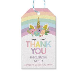 Magical Day Unicorn Rainbows Birthday Party Favor Gift Tags