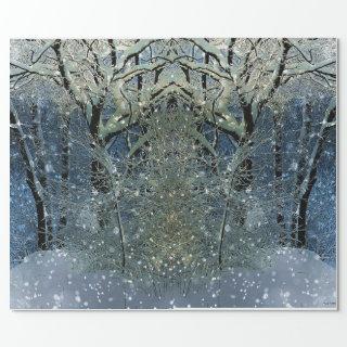 Magical Glittering Winter Wonderland Snowy Forest