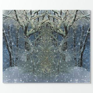 Magical Glittering Winter Wonderland Snowy Forest
