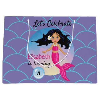 Magical Mermaid Under The Sea Birthday Large Gift Bag