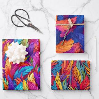 Magical Phoenix Feathers Abstract Designs  Sheets