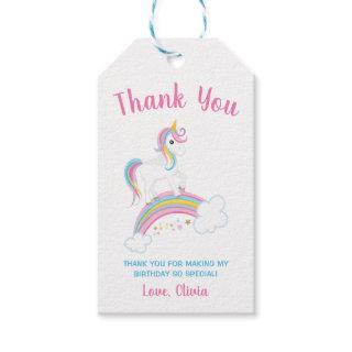 Magical Rainbow Unicorn Birthday Gift Tags