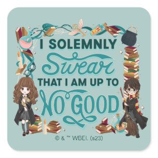 Magical Watercolor "I Solemnly Swear" Square Sticker