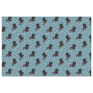 Magicians Hats, Magic Wands and Stars Blue Tissue Paper