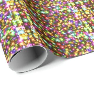 Magnificent Christmas Colorful Sparkly SParks Wrap