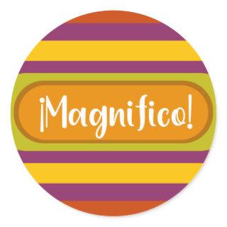 Magnifico Spanish Teacher Reward Classic Round Sticker