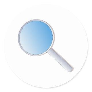 Magnifying Glass Classic Round Sticker