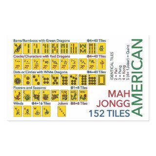 Mah Jongg American Tiles Stickers