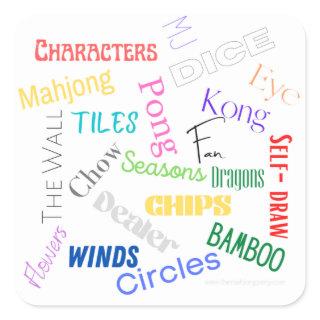 Mahjong words sticker