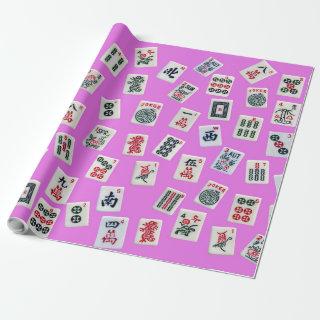 MahJongg tiles design on pink