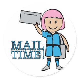 Mail Time Classic Round Sticker