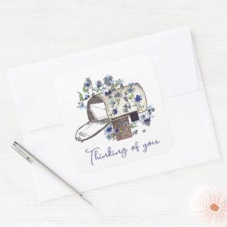 Mailbox Sending a Prayer Square Sticker