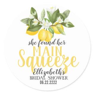 Main Squeeze Lemon Label Sticker