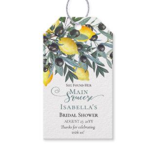 Main Squeeze Lemons | Black Olives Bridal Shower G Gift Tags