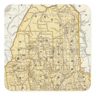 Maine Atlas Map Square Sticker