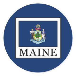 Maine Classic Round Sticker