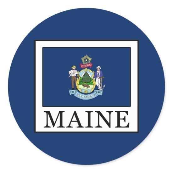 Maine Classic Round Sticker