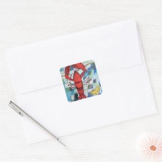 Maine Lobster Square Sticker