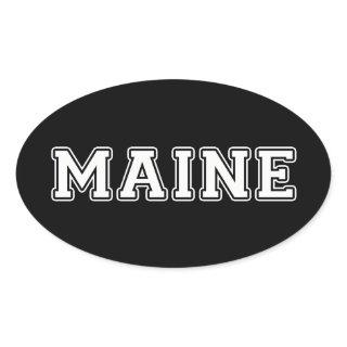 Maine Oval Sticker