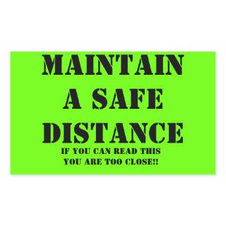 Maintain a safe distance Sticker