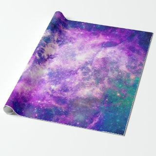 Majestic Teal Purple Starry Space Nebula