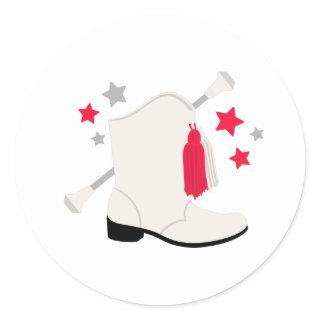 Majorette Boot Classic Round Sticker
