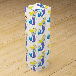 Make a Splash Swimming Mermaid Birthday Party Wine Box