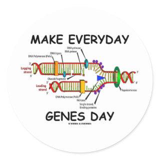 Make Everyday Genes Day (Jeans Day) Classic Round Sticker