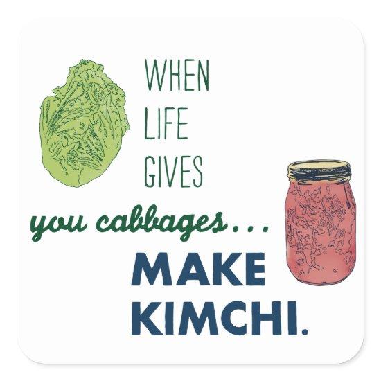 Make Kimchi! Square Sticker