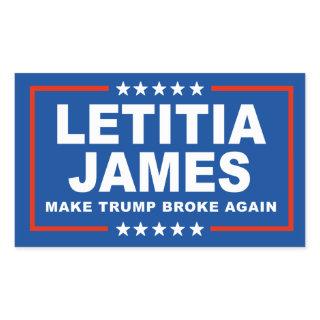 Make Trump Broke Again - Letitia James Rectangular Sticker