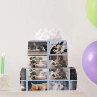 Make Your Own 10 Photo Collage on Light Blue